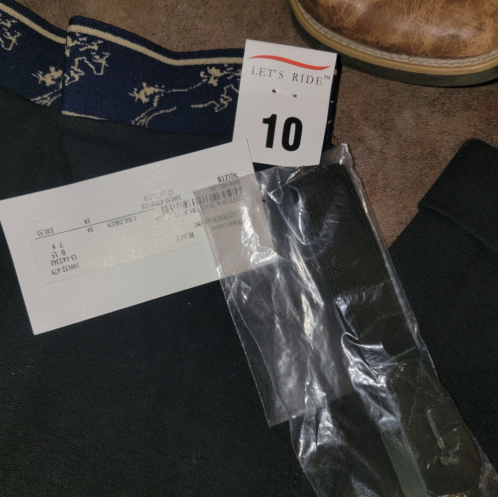 FIRM *NEW* Kids Sz 10 Horseback Riding Pants With Stirrips - Picture 5 of 7